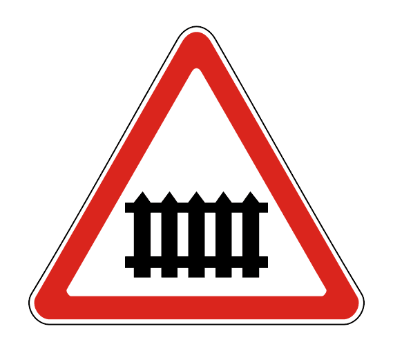 Знак 1.1 «Железнодорожный переезд со шлагбаумом»