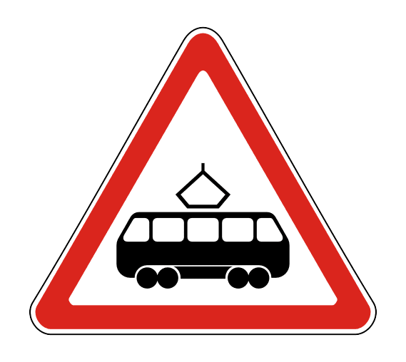 Знак 1.5 «Пересечение с трамвайной линией»