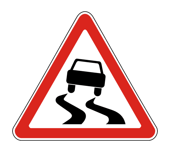 Знак 1.15 «Скользкая дорога»