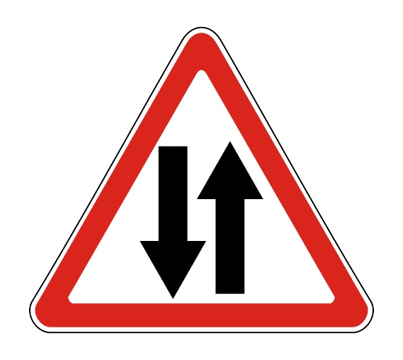 Знак 1.21 «Двустороннее движение»